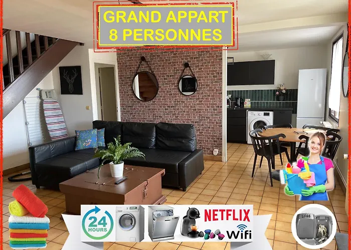 014 Chic & Cosy Grand Appart Duplex 76M2 Wifi Smart Tv Netflix Et Vue Panoramique